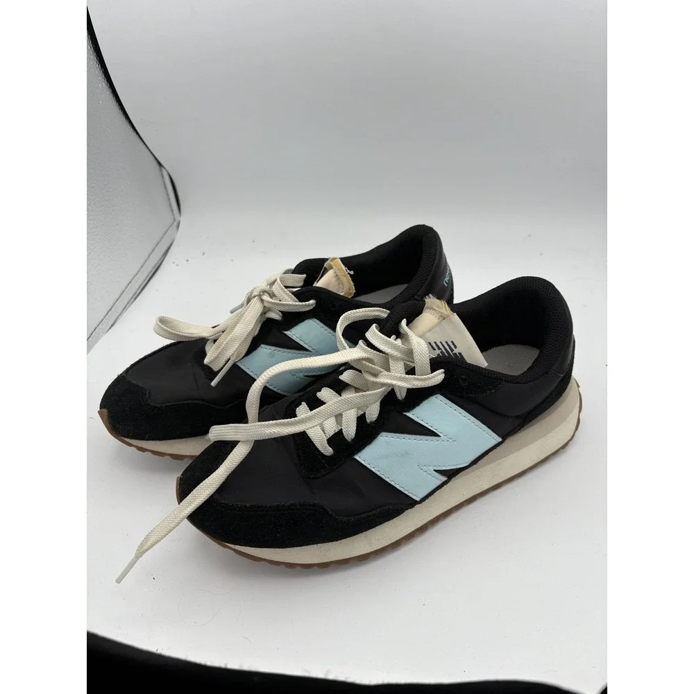 New Balance 237 Shoes Womens‎ Size 8.5 Black Suede Gum Sole Sneakers WV237YG1